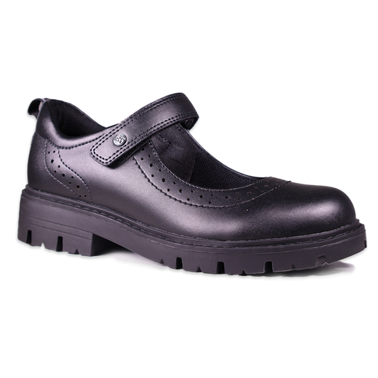 Connie Black Mary-Jane School Shoes