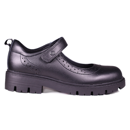 Connie Black Mary-Jane School Shoes